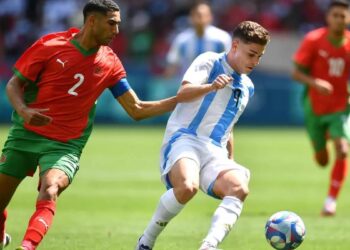 La Selección Argentina Sub-23 logró un agónico empate ante Marruecos,  en el debut de los Juegos Olímpicos