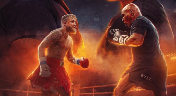 Picante cara a cara: Mike Tyson le pegó un cachetazo a Jake Paul en la previa de la pelea