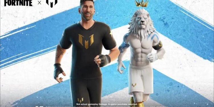 Fortnite sacó un aspecto de Lionel Messi