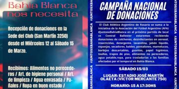 El Charrúa y El Sala también se suman: Todos por Bahía Blanca