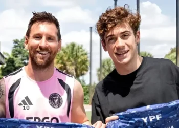 Franco Colapinto cumplió su sueño y se encontró con Lionel Messi en Miami