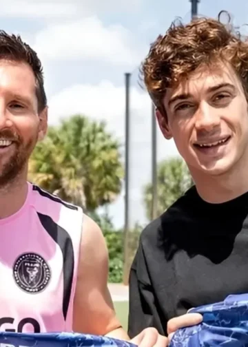 Franco Colapinto cumplió su sueño y se encontró con Lionel Messi en Miami