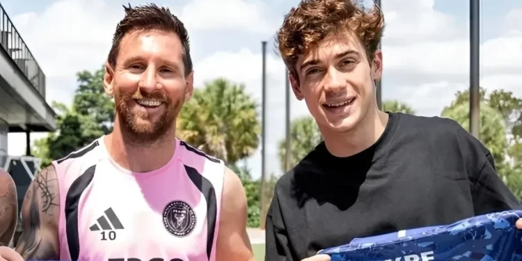 Franco Colapinto cumplió su sueño y se encontró con Lionel Messi en Miami
