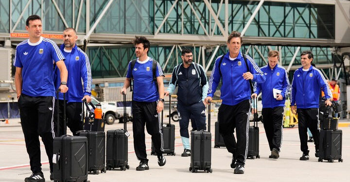 La Selección Argentina llegó a Estados Unidos para defender su título en el Mundial